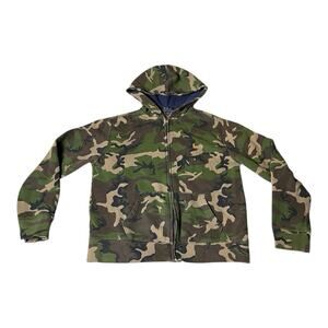 Polo Ralph Lauren Boys‎ Hoodie L (14-16) Multicolor Camo Fleece Lined Full Zip